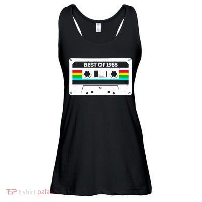 Best Of 1985 Retro 40th Birthday Mixtape Ladies Essential Flowy Tank