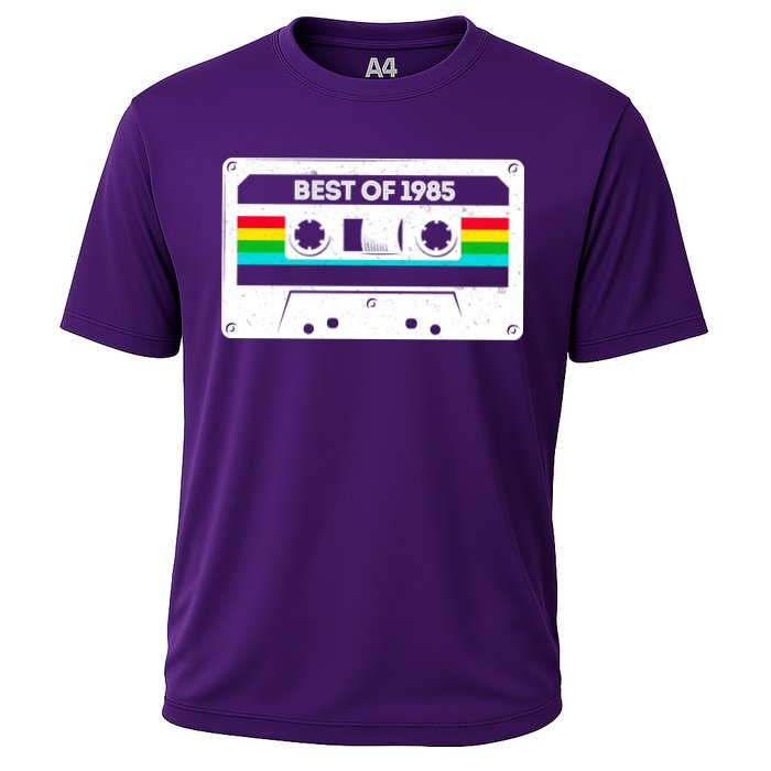 Best Of 1985 Retro 40th Birthday Mixtape Cooling Performance Crew T-Shirt