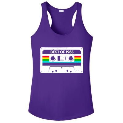 Best Of 1985 Retro 40th Birthday Mixtape Ladies PosiCharge Competitor Racerback Tank