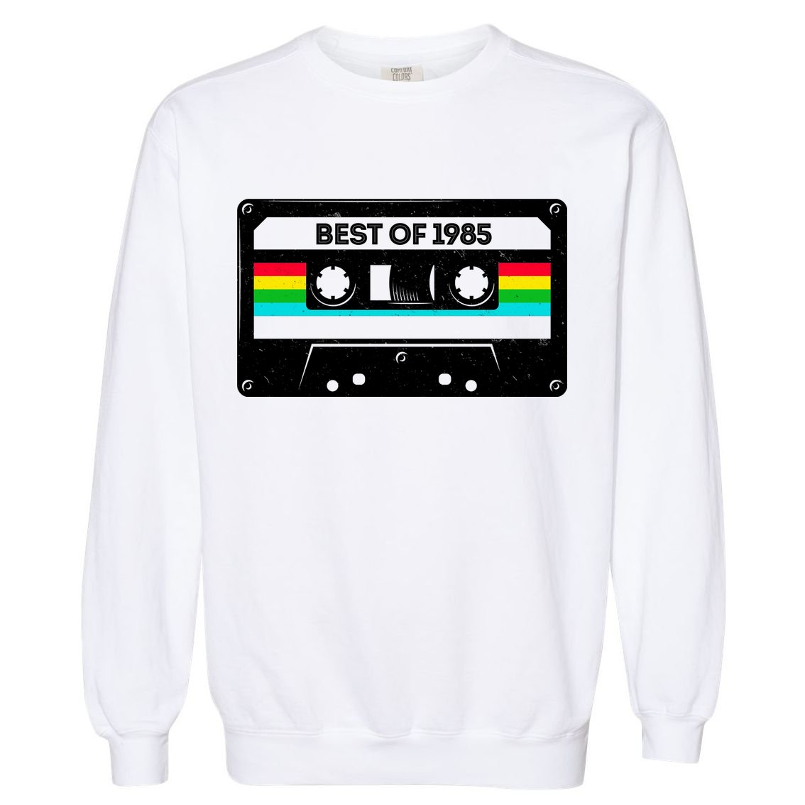 Best Of 1985 Retro 40th Birthday Mixtape Garment-Dyed Sweatshirt
