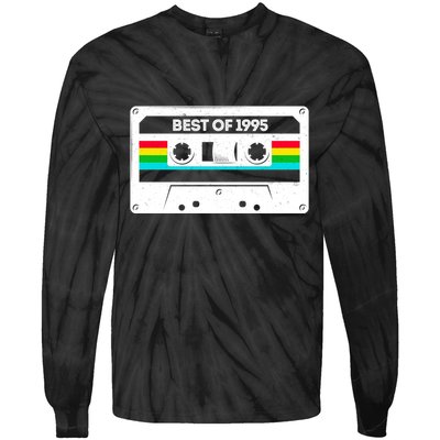 Best Of 1995 Retro 30th Birthday Mixtape Tie-Dye Long Sleeve Shirt