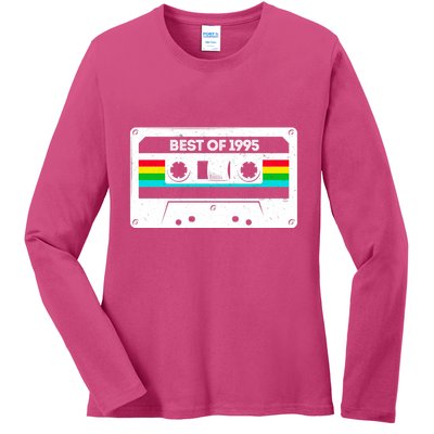 Best Of 1995 Retro 30th Birthday Mixtape Ladies Long Sleeve Shirt