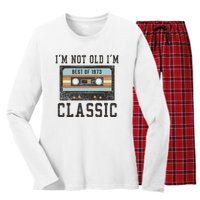 Best of 1973 50th Birthday Gifts BDay Women's Long Sleeve Flannel Pajama Set 