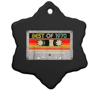 Best Of 1970 53th Birthday Gifts Cassette Tape Vintage Ceramic Star Ornament