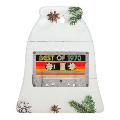 Best Of 1970 53th Birthday Gifts Cassette Tape Vintage Ceramic Bell Ornament