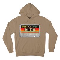 Best Of 1980 43th Birthday Gifts Cassette Tape Vintage Hoodie