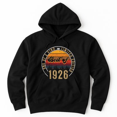 Best Of 1926 Birthday Gift 96 Years Old Hoodie