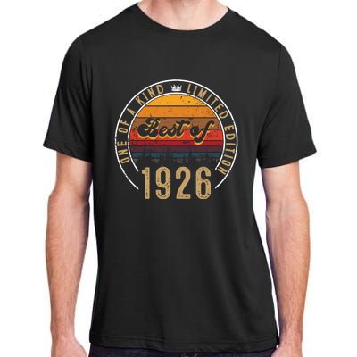 Best Of 1926 Birthday Gift 96 Years Old Adult ChromaSoft Performance T-Shirt