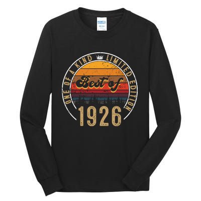 Best Of 1926 Birthday Gift 96 Years Old Tall Long Sleeve T-Shirt