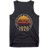 Best Of 1926 Birthday Gift 96 Years Old Tank Top