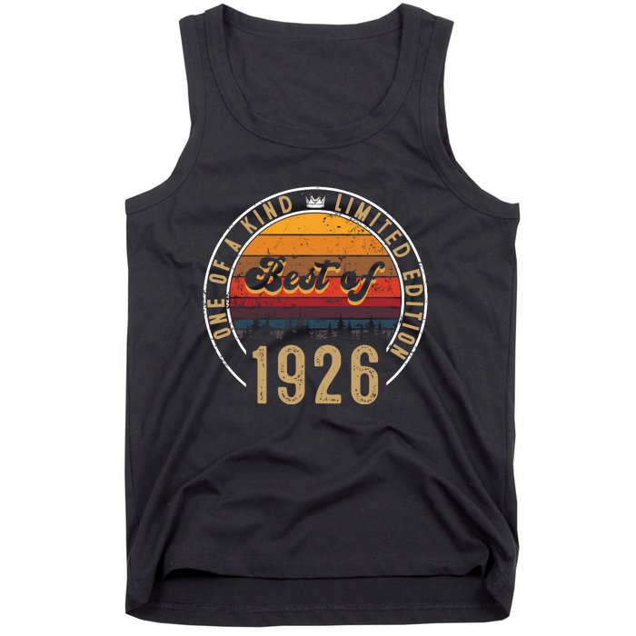 Best Of 1926 Birthday Gift 96 Years Old Tank Top