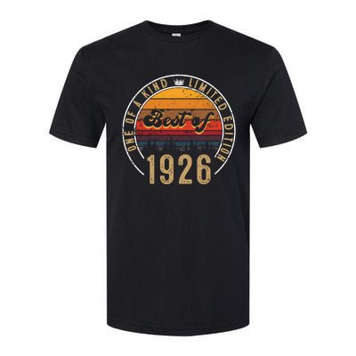 Best Of 1926 Birthday Gift 96 Years Old Softstyle CVC T-Shirt