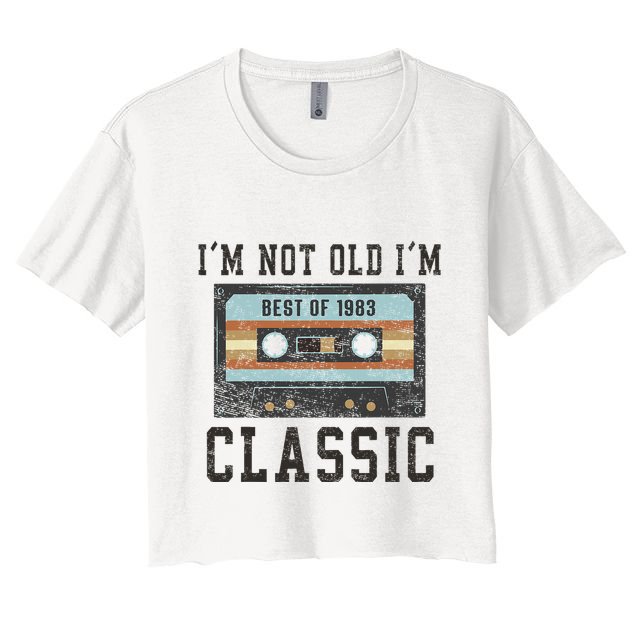 Best Of 1983 41st Birthday Gifts Bday 41 Birthday Crop Top