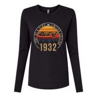 Best Of 1932 Birthday Gift 90 Years Old Womens Cotton Relaxed Long Sleeve T-Shirt