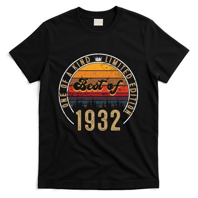 Best Of 1932 Birthday Gift 90 Years Old T-Shirt