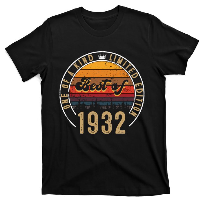 Best Of 1932 Birthday Gift 90 Years Old T-Shirt