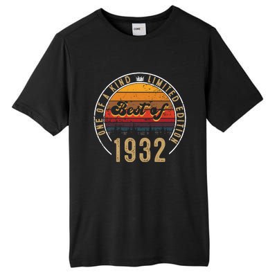 Best Of 1932 Birthday Gift 90 Years Old Tall Fusion ChromaSoft Performance T-Shirt