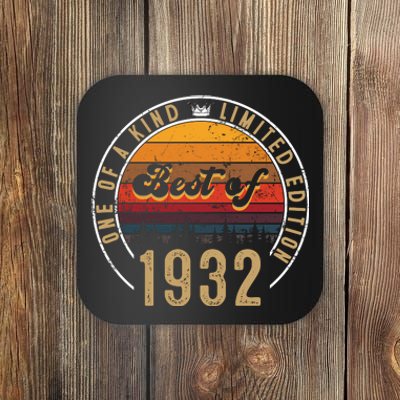 Best Of 1932 Birthday Gift 90 Years Old Coaster