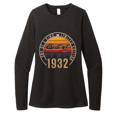 Best Of 1932 Birthday Gift 90 Years Old Womens CVC Long Sleeve Shirt