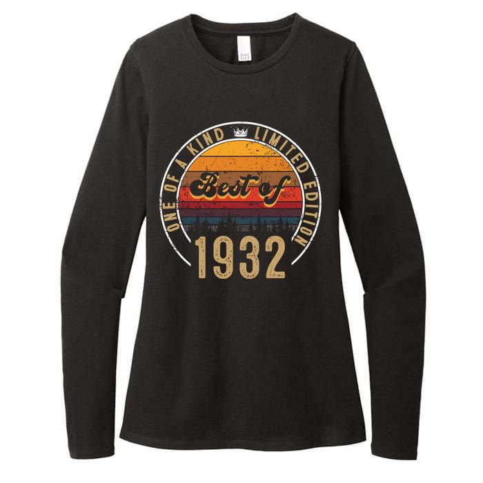 Best Of 1932 Birthday Gift 90 Years Old Womens CVC Long Sleeve Shirt