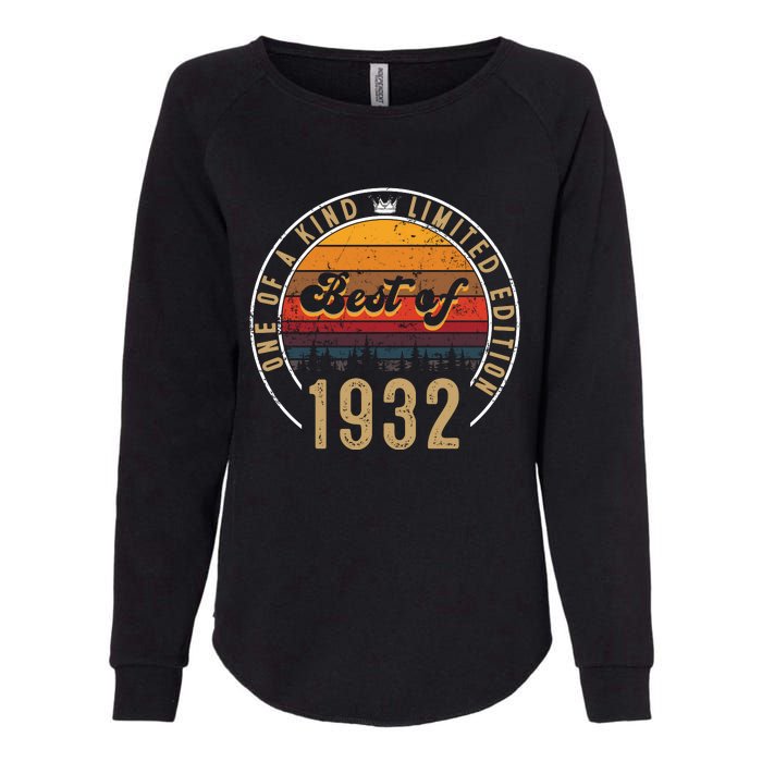 Best Of 1932 Birthday Gift 90 Years Old Womens California Wash Sweatshirt