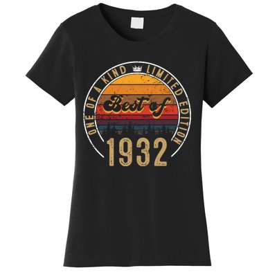 Best Of 1932 Birthday Gift 90 Years Old Women's T-Shirt