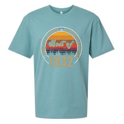 Best Of 1932 Birthday Gift 90 Years Old Sueded Cloud Jersey T-Shirt