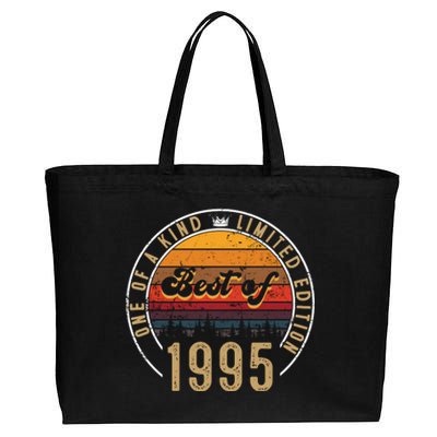 Best Of 1995 Birthday Gift 27 Years Old Cotton Canvas Jumbo Tote