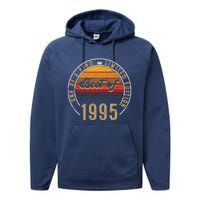 Best Of 1995 Birthday Gift 27 Years Old Performance Fleece Hoodie