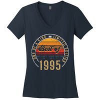 Best Of 1995 Birthday Gift 27 Years Old Women's V-Neck T-Shirt