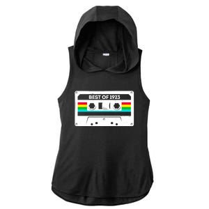 Best Of 1923 Retro 100th Birthday Mixtape Ladies PosiCharge Tri-Blend Wicking Draft Hoodie Tank