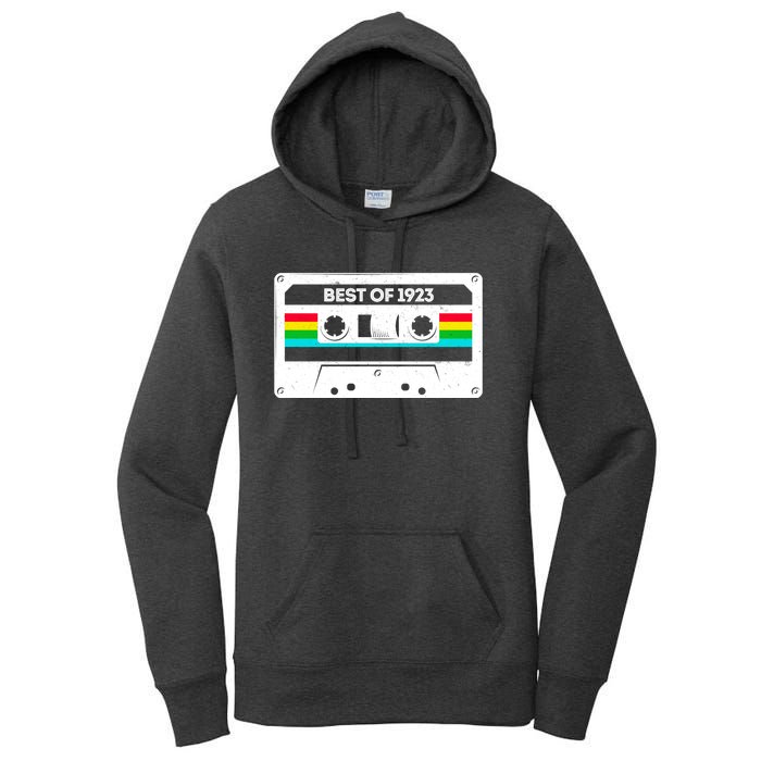 Best Of 1923 Retro 100th Birthday Mixtape Women's Pullover Hoodie