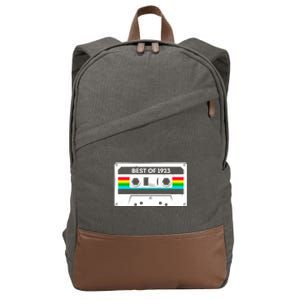 Best Of 1923 Retro 100th Birthday Mixtape Cotton Canvas Backpack