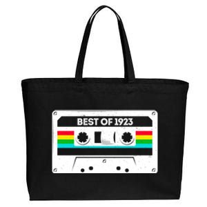 Best Of 1923 Retro 100th Birthday Mixtape Cotton Canvas Jumbo Tote