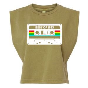 Best Of 1923 Retro 100th Birthday Mixtape Garment-Dyed Women's Muscle Tee