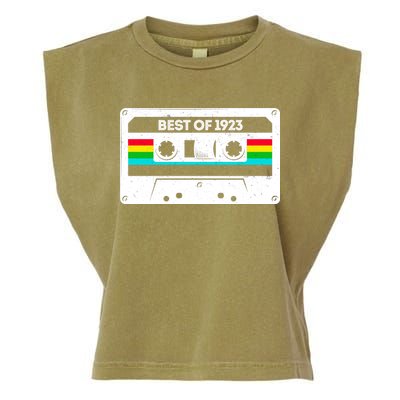 Best Of 1923 Retro 100th Birthday Mixtape Garment-Dyed Women's Muscle Tee