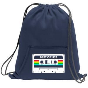 Best Of 1923 Retro 100th Birthday Mixtape Sweatshirt Cinch Pack Bag