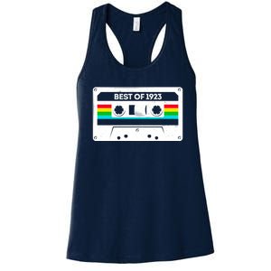 Best Of 1923 Retro 100th Birthday Mixtape Women's Racerback Tank