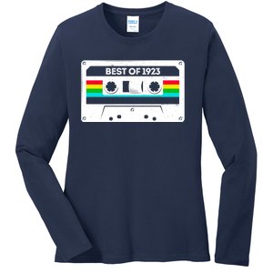 Best Of 1923 Retro 100th Birthday Mixtape Ladies Long Sleeve Shirt