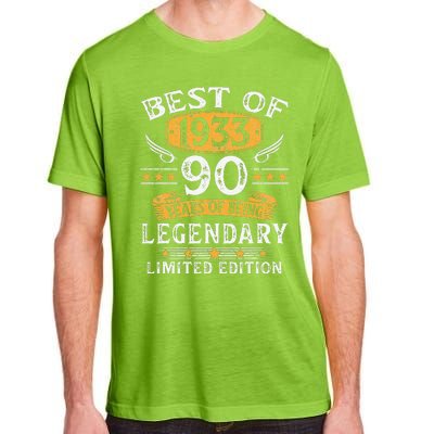 Best Of 1933 Limited Edition 90 Year Old 90th Birthday Gifts Adult ChromaSoft Performance T-Shirt