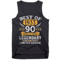 Best Of 1933 Limited Edition 90 Year Old 90th Birthday Gifts Tank Top