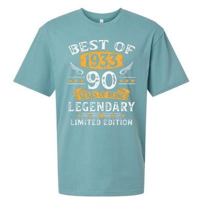 Best Of 1933 Limited Edition 90 Year Old 90th Birthday Gifts Sueded Cloud Jersey T-Shirt