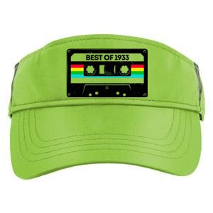 Best Of 1933 Retro 90th Birthday Mixtape Adult Drive Performance Visor