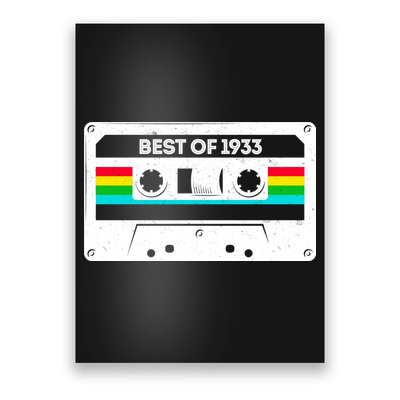 Best Of 1933 Retro 90th Birthday Mixtape Poster