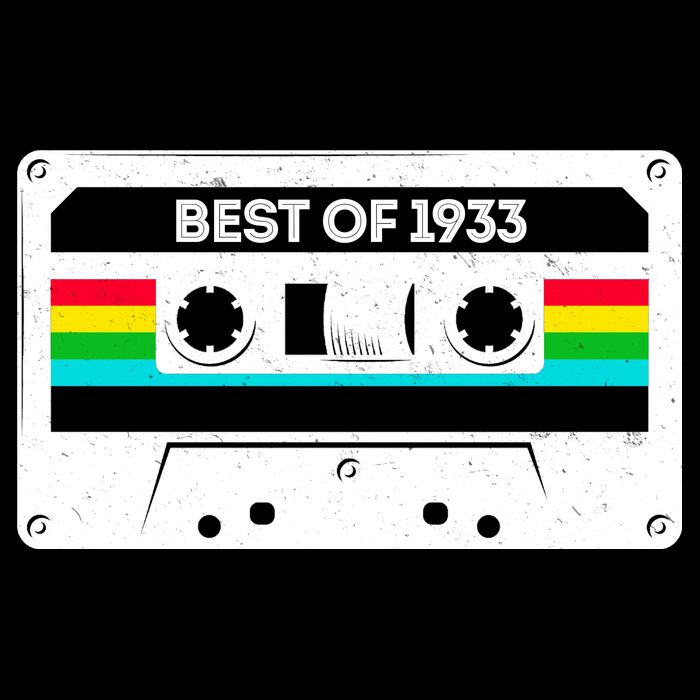 Best Of 1933 Retro 90th Birthday Mixtape Tie-Dye T-Shirt