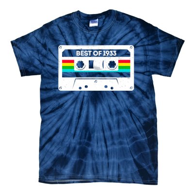 Best Of 1933 Retro 90th Birthday Mixtape Tie-Dye T-Shirt