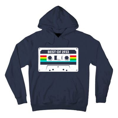 Best Of 1933 Retro 90th Birthday Mixtape Tall Hoodie