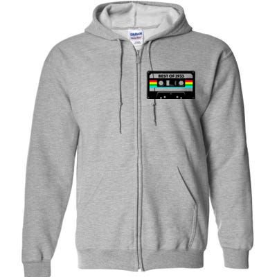 Best Of 1933 Retro 90th Birthday Mixtape Full Zip Hoodie