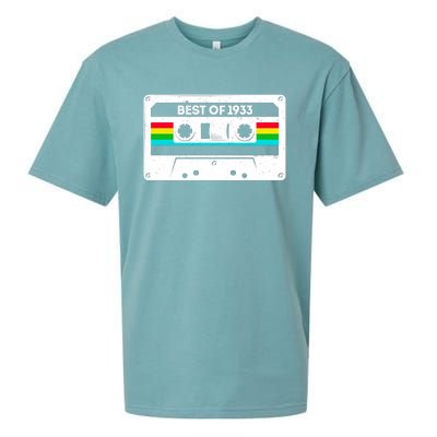 Best Of 1933 Retro 90th Birthday Mixtape Sueded Cloud Jersey T-Shirt