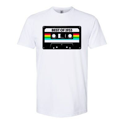 Best Of 1933 Retro 90th Birthday Mixtape Softstyle CVC T-Shirt